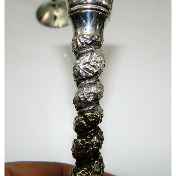 Falstaff Silver Plated Candlesticks Made Spain Twisted Vine Mid Century Set  2 - Picture 5 of 12